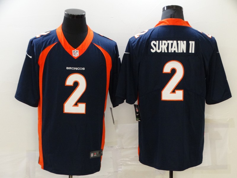 Men's Denver Broncos Patrick Surtain II #2 Navy Jersey